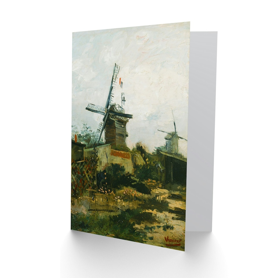image 1 of Vincent Van Gogh Windmills On Montmartre Art Card