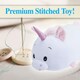 image 7 of White Roly Poly Unicorn 40cm Large Cute Plush Toy - Oh So Soft