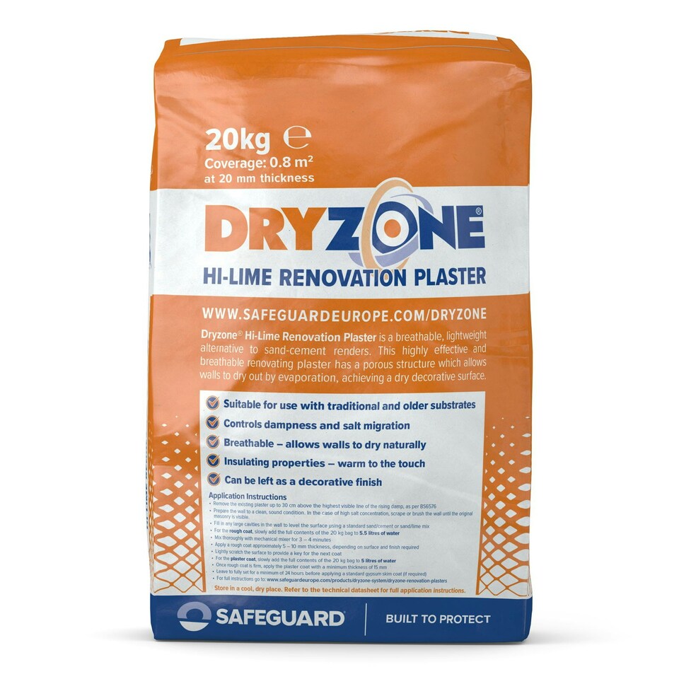 image 1 of Dryzone Hi-Lime Renovation Plaster (20 Bags)