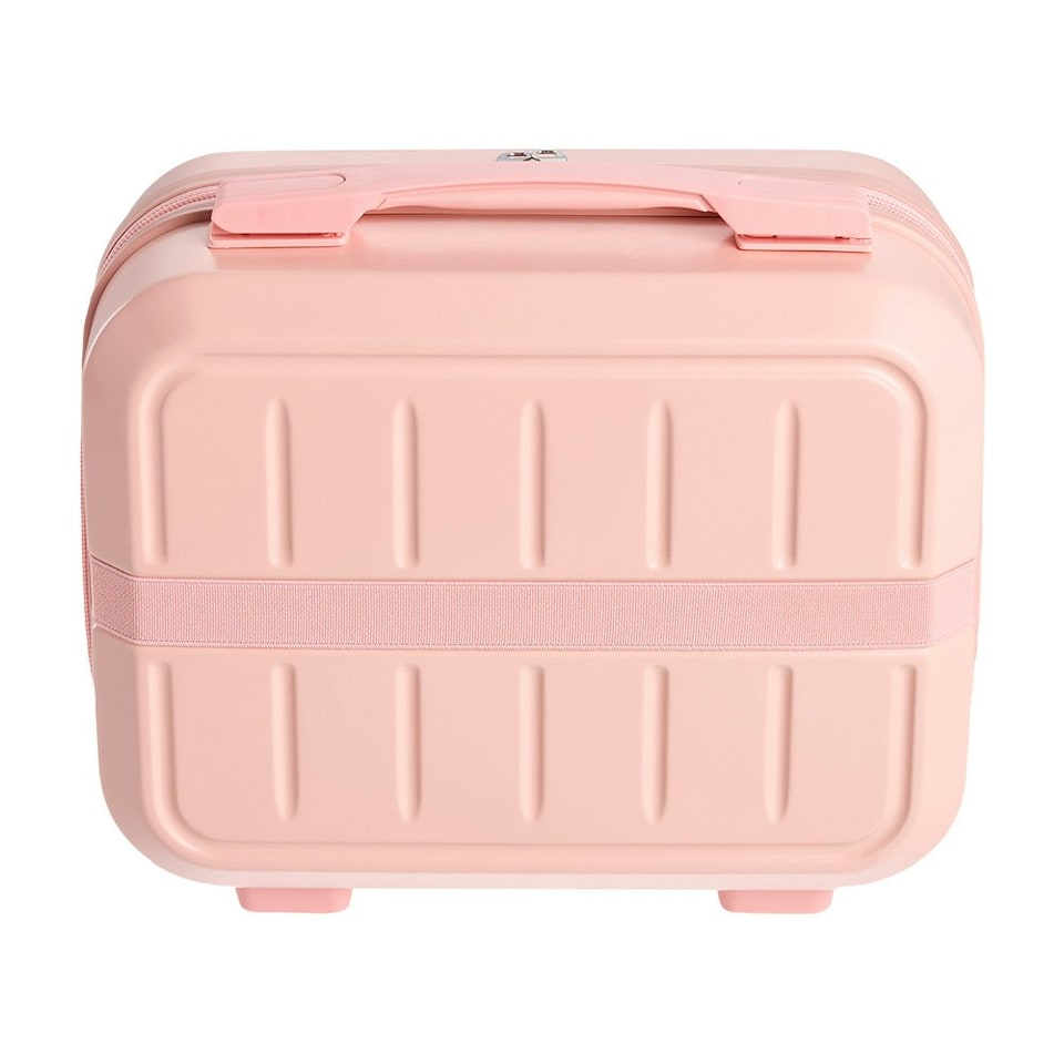 image 1 of Living and Home Lightweight Portable Hard Shell Travel Cosmetic Case | White | Personal Item