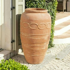 Primrose Terracotta Tall Vase Planter 100cm Cream