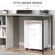 image 4 of HOMCOM 60cm Filing Cabinet with Drawer, Open Shelf, Metal Handles and 4 Wheels, Office Home Organiser Mobile Printer, White