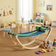 image 8 of SoBuy Kids Rocking Chair with Hammock & Pillow, Multicolor, 48.0x14.2x18.9 in, 4 kg - KMB16-J