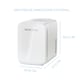 image 8 of MONCOOK Mini Fridge For Bedrooms - Small, Portable & Quiet - Glass Door Mini Fridge For Skincare, Food & Drinks - Cooling & Warming Function - 6L White