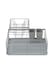 image 4 of Living and Home 2-Tier Metal Kitchen Dish Drainer Rack, Grey | Grey