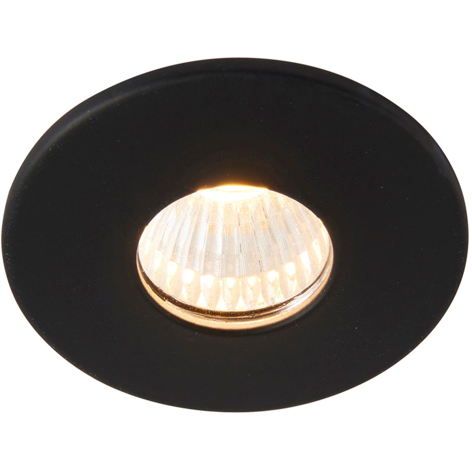Loops Mini Recessed Downlight Fixture - 4W Warm White COB LED Driver - Matt Black