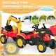 image 9 of HOMCOM Pedal Powered Tractor Ride-On Car w/ Moving Bucket Steering Wheel 3-6 Yrs