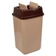 image 2 of Plastic Waste Recycling Bin With Butterfly Lid for Kitchen or Office | Brown | 50L Cappuccino