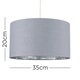 image 3 of ValueLights Reni Large Grey And Chrome Ceiling Pendant Shade