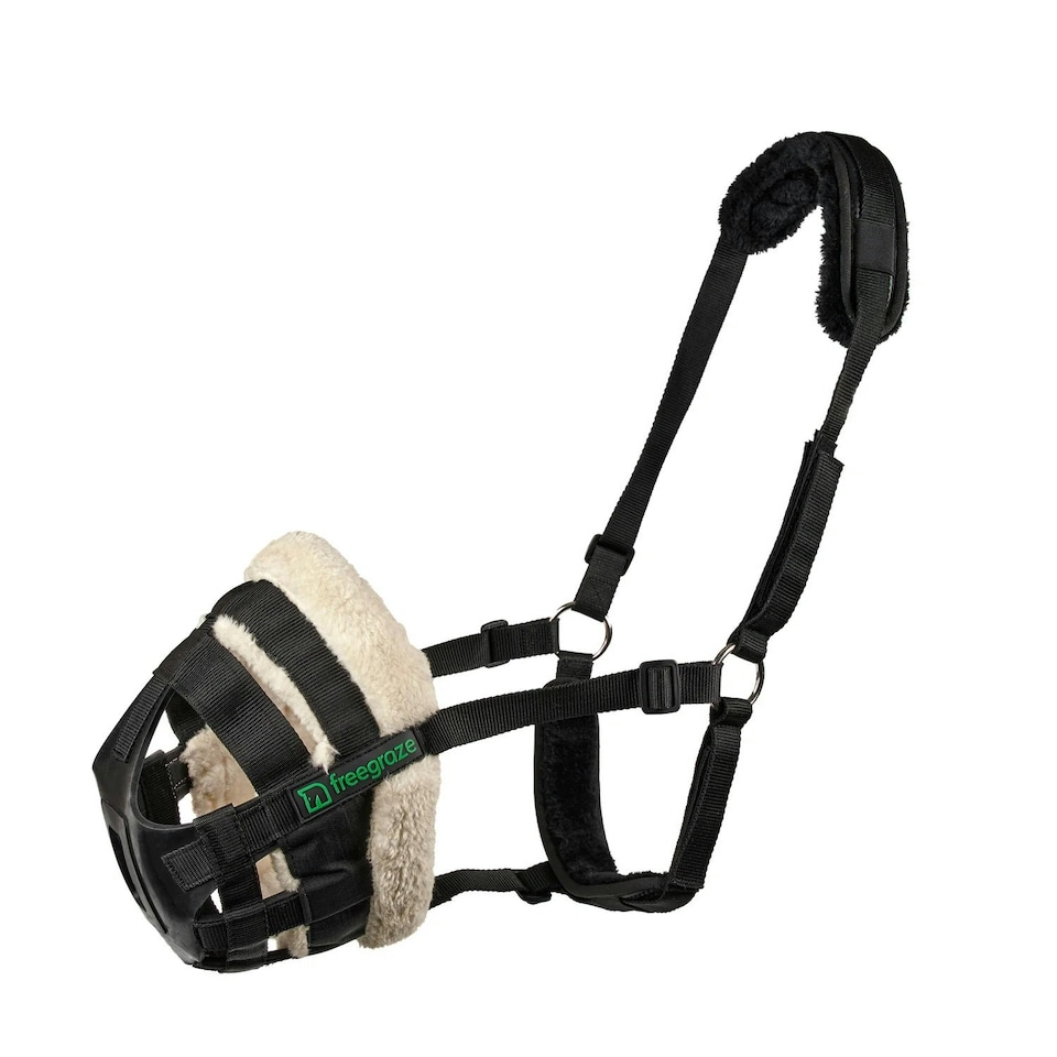 Shires FreeGraze Airflow Horse Grazing Muzzle - Black - Cob