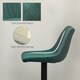 image 6 of HOMCOM Bar Stools Set of 2 Adjustable Swivel Bar Chairs with Backrest Green