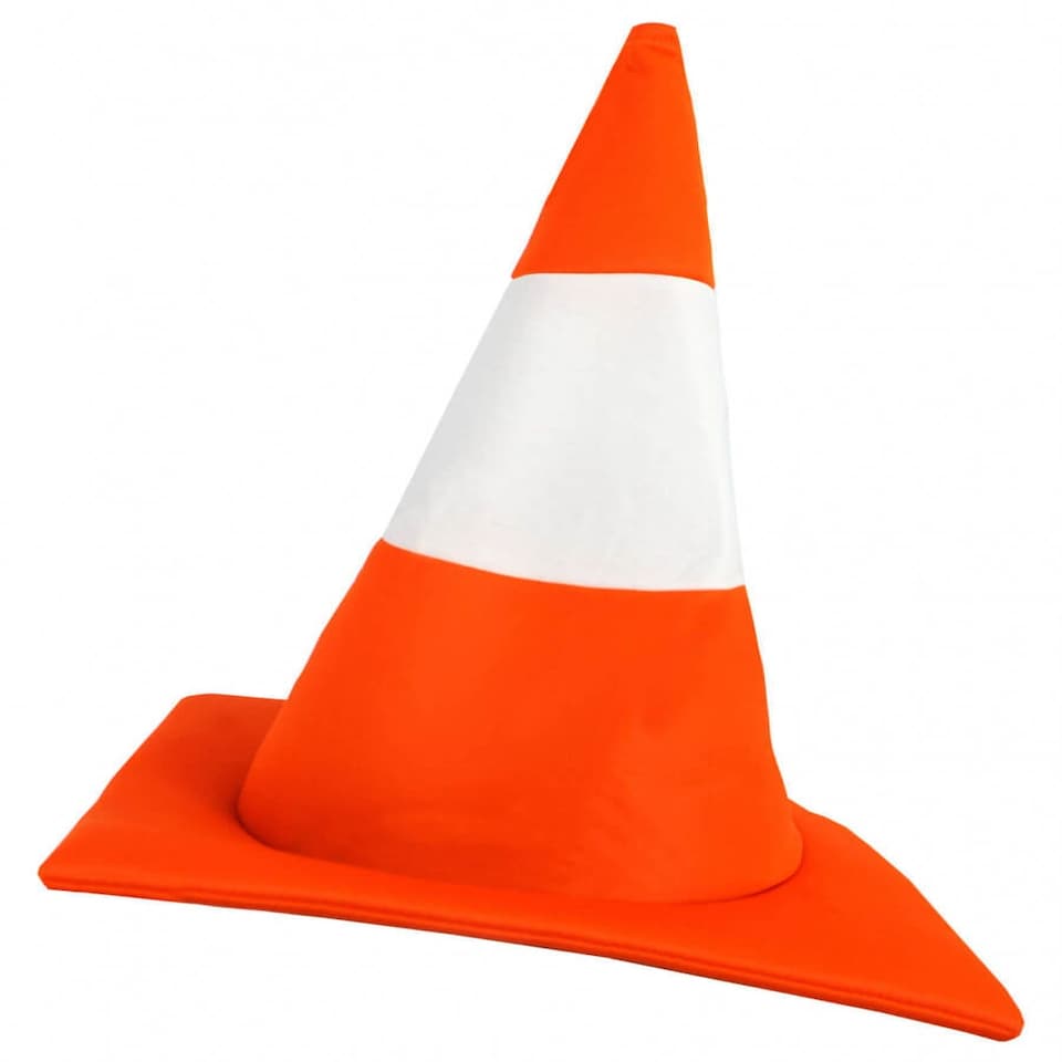 image 1 of Pack of 1 Traffic Cone Hat Orange | One Size