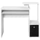 image 8 of HOMCOM Computer Desk with Sliding Keyboard Tray Storage Drawer Shelf White