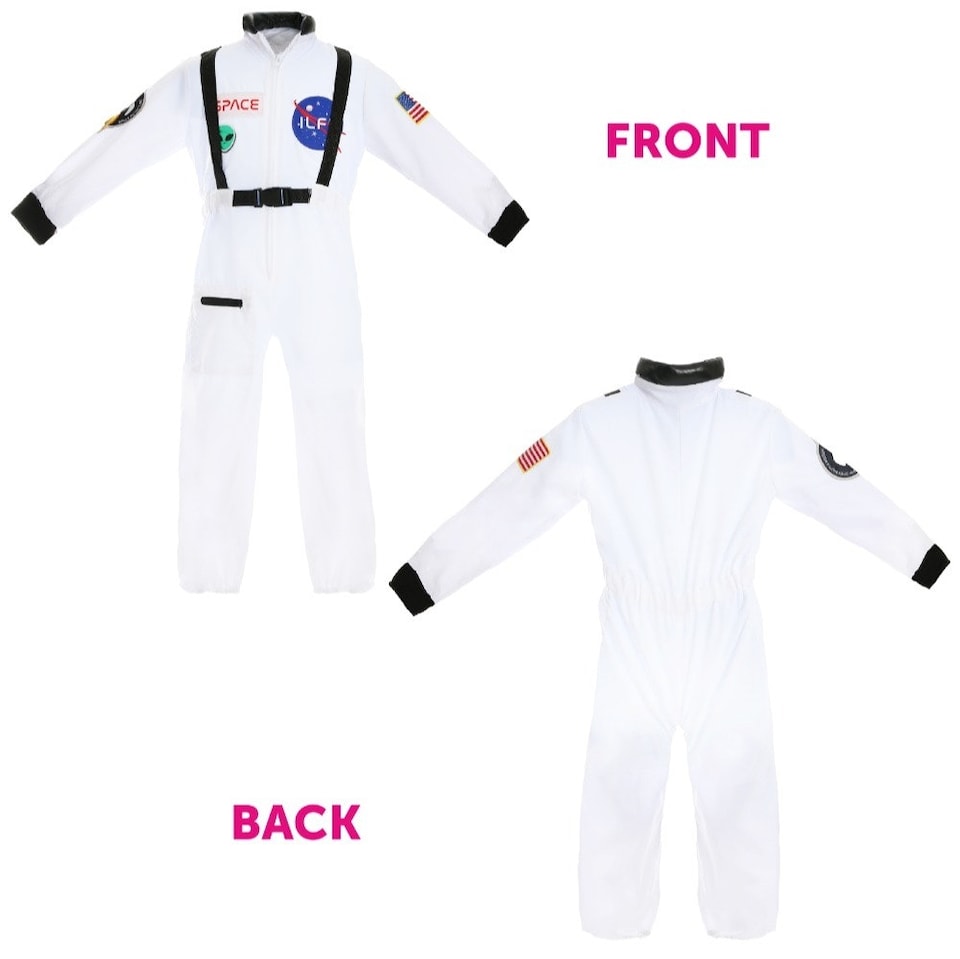 image 1 of Astronaut Costume with Alien | White | M