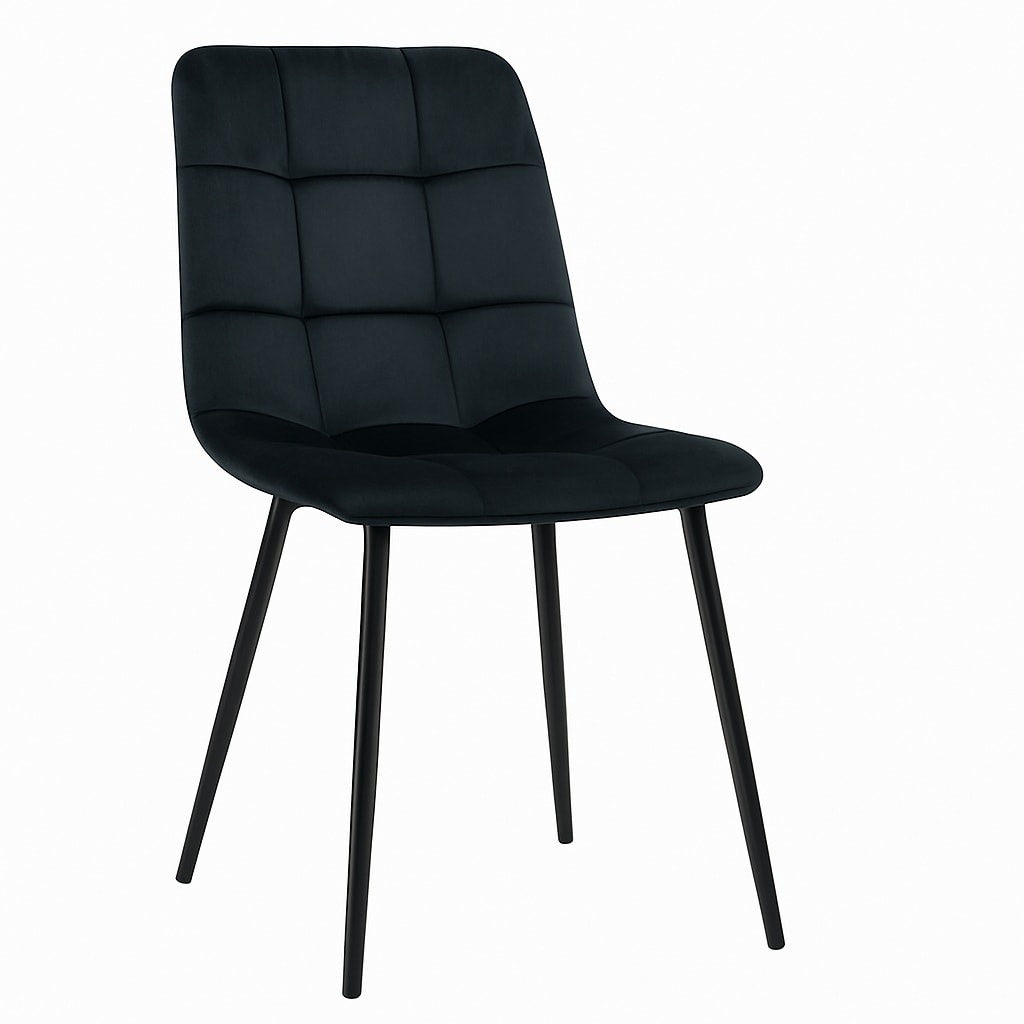 Kosy Koala Dining Chairs Set of 6 Black Velvet Kitchen Chairs