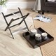 image 6 of Folding Butlers Side Table Portable Wooden Food Serving Tray Grey