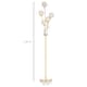 image 7 of HOMCOM Modern Floor Lamp w/ K9 Crystal Shade, 5 Light, for Living Room, Gold