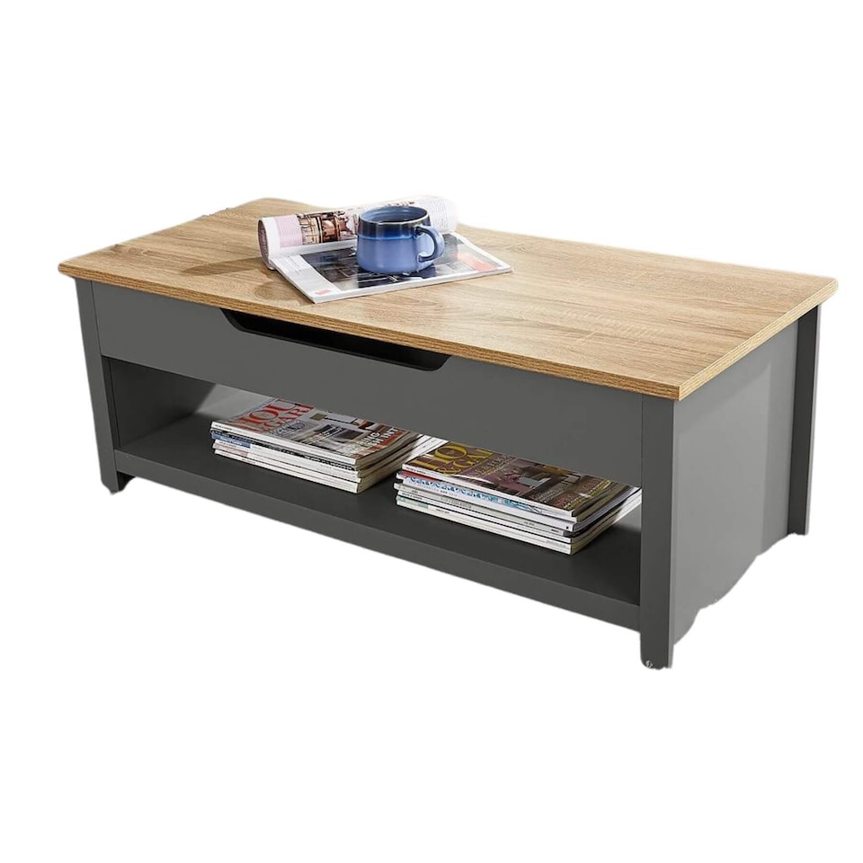 image 1 of Coffee Table Lift Up Occasional Reception Storage Shelf Avon