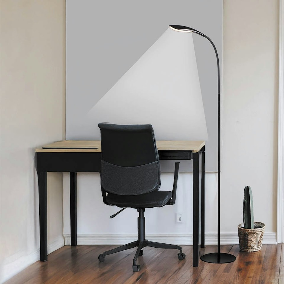 image 1 of Lifemax Daylight LED Floor Light for Reading, Crafting & Hobby Work Silver