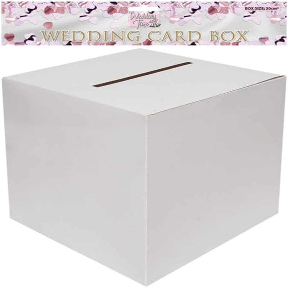 image 1 of White Wedding Card Boxes 30cms x 30cms x 30cms