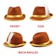 image 5 of Pack of 1 England Flag + Brown Bavarian Hat Brown | One Size