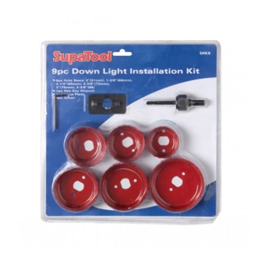 SupaTool Down Light Installation Kit (9 Piece Set) - Red/Black - 27.5 x 29 x 3cm