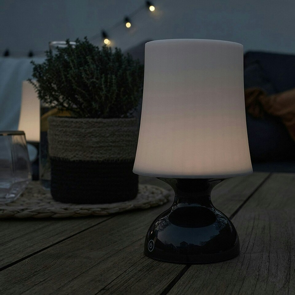 image 1 of ValueLights Colmar Black Outdoor Table Lamp | Black