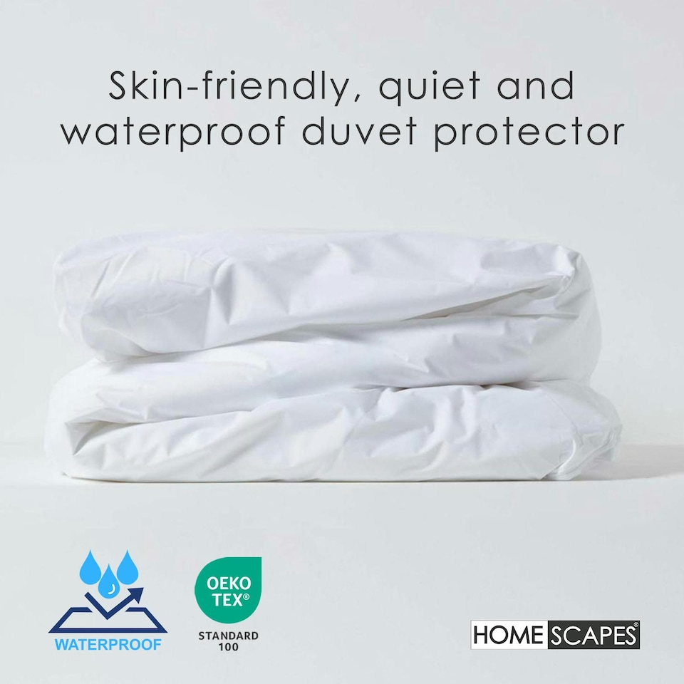 image 1 of Homescapes Waterproof Duvet Protector - Double