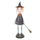 image 1 of Metal Halloween Witch Ornament with Broom