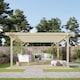 image 2 of Double Garden Pergola and Decking Kit - Wood - L240 x W240 cm - Light Green