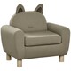 image 1 of HOMCOM Kids Sofa Children Armchair Toddler Chair Ear Modeling Bedroom Brown | Brown | Chair