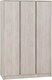 image 3 of Malvern 4 Piece Bedroom Set with 3 Door Triple Wardrobe Brown | Urban Snow