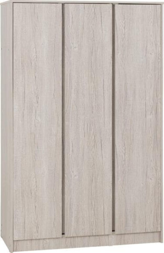 image 1 of Malvern 4 Piece Bedroom Set with 3 Door Triple Wardrobe Brown | Urban Snow