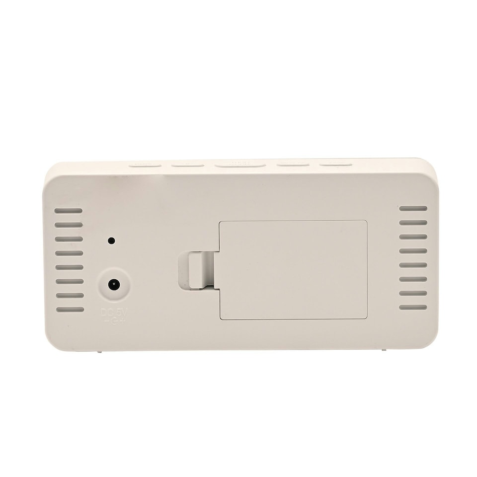 image 1 of Hometime Digital LED Alarm Clock - White White