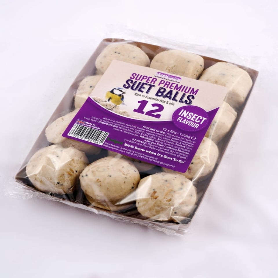 Suet To Go Balls - Insect Tray (12x85g) 1.02kg (Pack of 6)