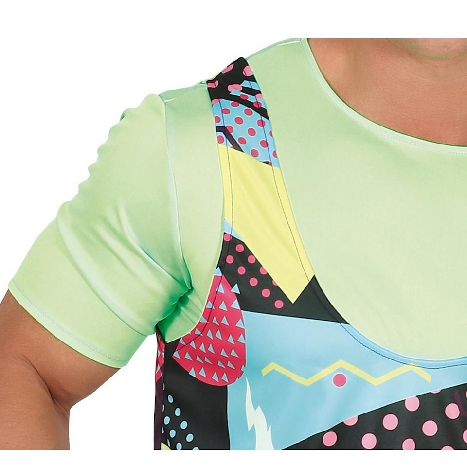 image 1 of Fiestas Guirca Mens 80s Costume Set | Multi | Multicoloured | L | 1