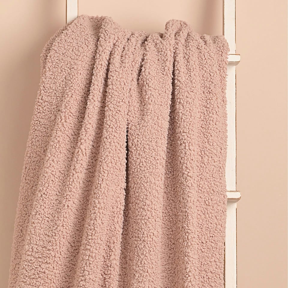 image 1 of Hestia Pink Teddy Throw