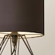 image 3 of ValueLights Modern Black Metal Basket Cage Bed Side Table Lamp With Black Fabric Shade