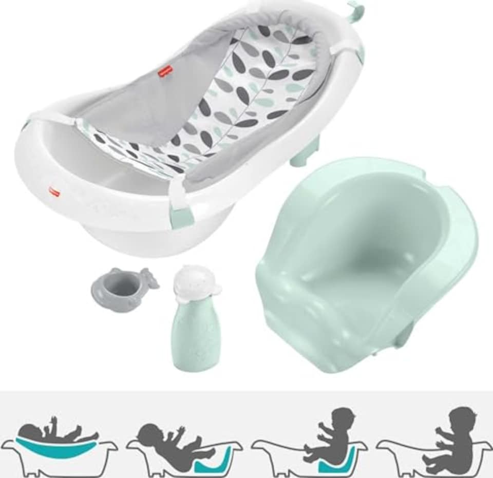 image 1 of Fisher Price Baby To Toddler 4 In 1 Sling Seat Bath Tub