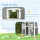 image 6 of Outsunny Wooden Wendy House for Kids with Floor, for Gardens, Patios - Grey