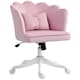 image 1 of HOMCOM Armless Desk Chair Home Office Chair w/ Wide Seat Tilt Function Pink 