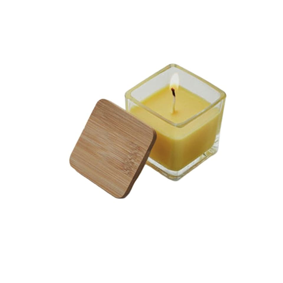 image 1 of MidOcean Pila Lemon Square Scented Candle - Yellow - One Size | Yellow