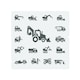 image 1 of Construction equipment Designer Splash Back | White