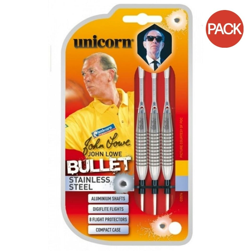 image 1 of Unicorn Bullet Gary Anderson Stainless Steel Darts (Pack Of 3) - Silver - 24g