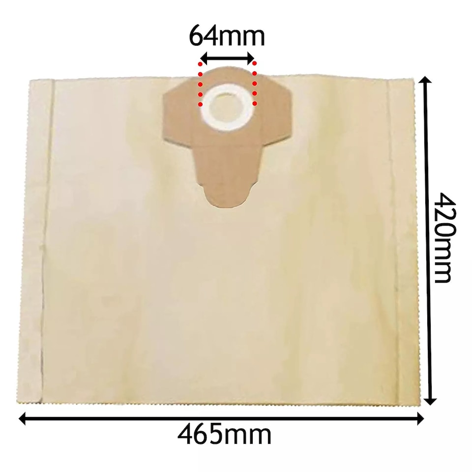 image 1 of SPARES2GO Dust Bags for Draper Vacuum Cleaner (30L Capacity, Pack of 5)