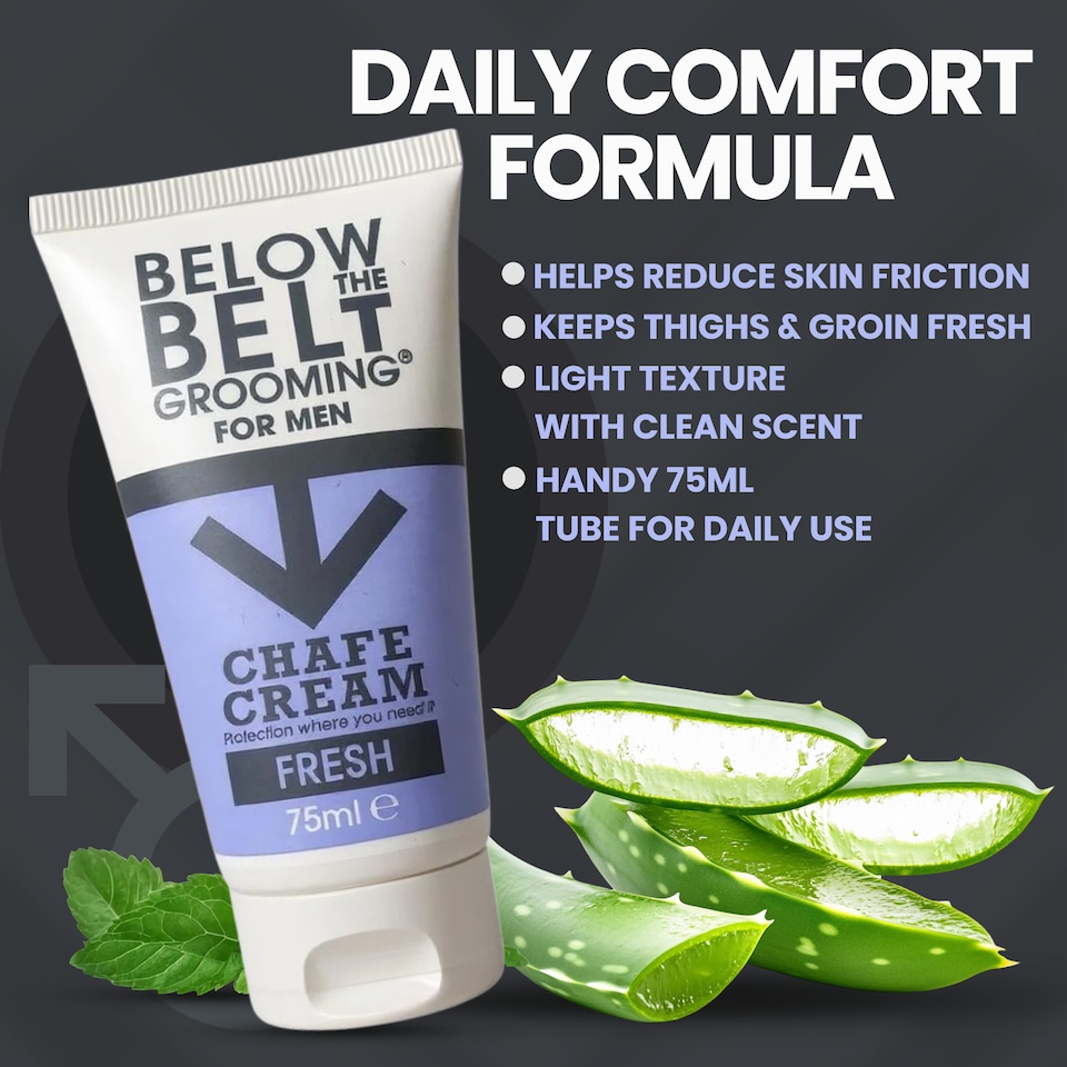image 1 of Below The Belt Mens Anti Chaffing Cream, Fresh Scent 75ml DUO
