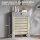 image 7 of HOMCOM Radiator Cover with Drawer, Horizontal Slatted Grill, Grey Painted MDF Wood Cabinet Shelf Heating Cover for Living Room Bedroom Hallway, Small