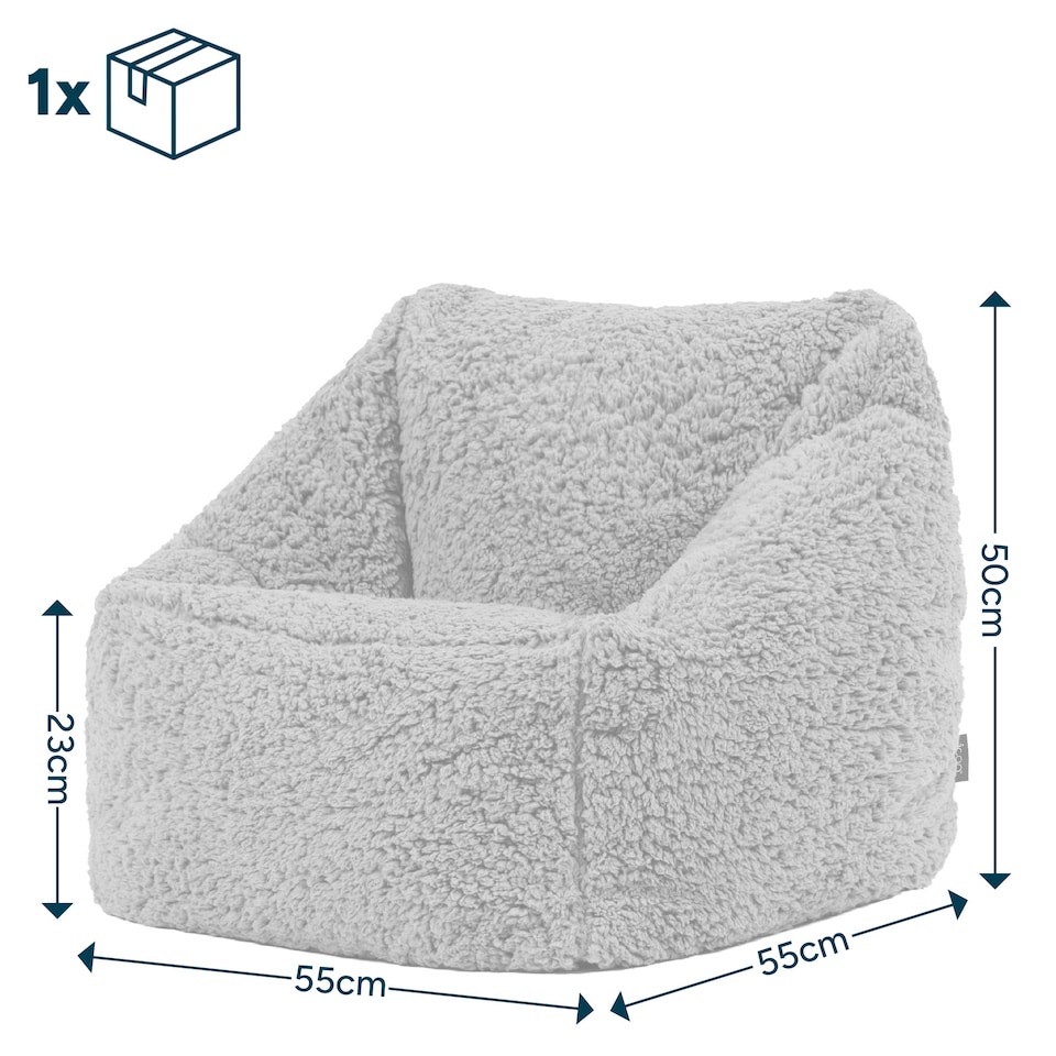 image 1 of icon Kids Natalia Teddy Fleece Armchair, Light Pink