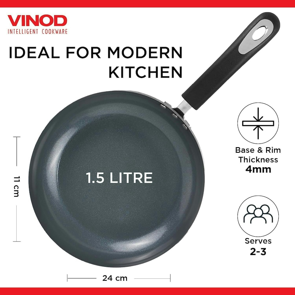 image 1 of Vinod Zest Ceramica 24cm Frying Pan - 1.5L