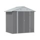 image 1 of Living and Home Metal Storage Shed with Lockable Door -  238.8 x 186 x 194cm Grey